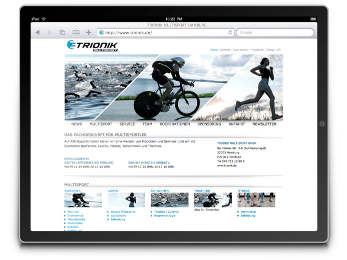 Trionik Multisport | Web Design